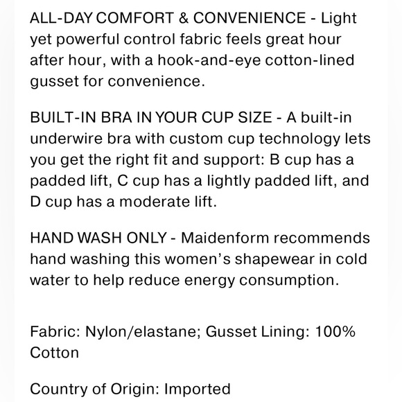 NWT Maidenform Ultra Firm Nude Body Shaper 34C - Picture 8 of 16